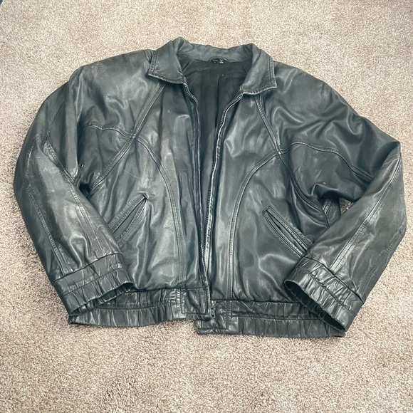 Mens vintage leather jacket - Picture 1 of 6